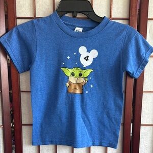 NWOT Baby Yoda 4th Birthday Shirt, size 4